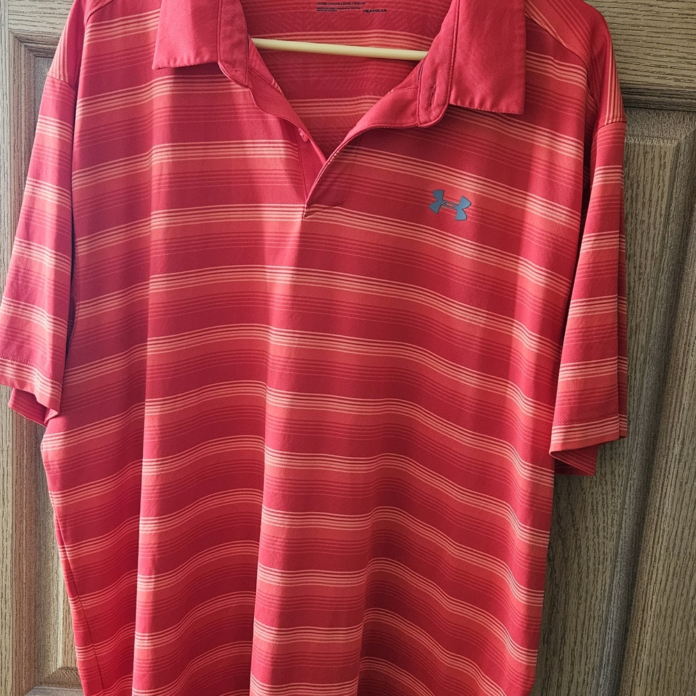 Under Armour Red Polo Shirt with Striking Design